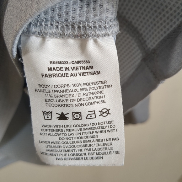 Nike Golf men's long sleeve 1/4 zip pullover, gray and black, size L - Picture 4 of 11